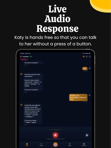 EduKaty: AI Language Tutor iPad screenshot