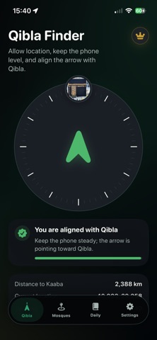 Qibla Compass: QiblaNow Screenshot 1 of 3