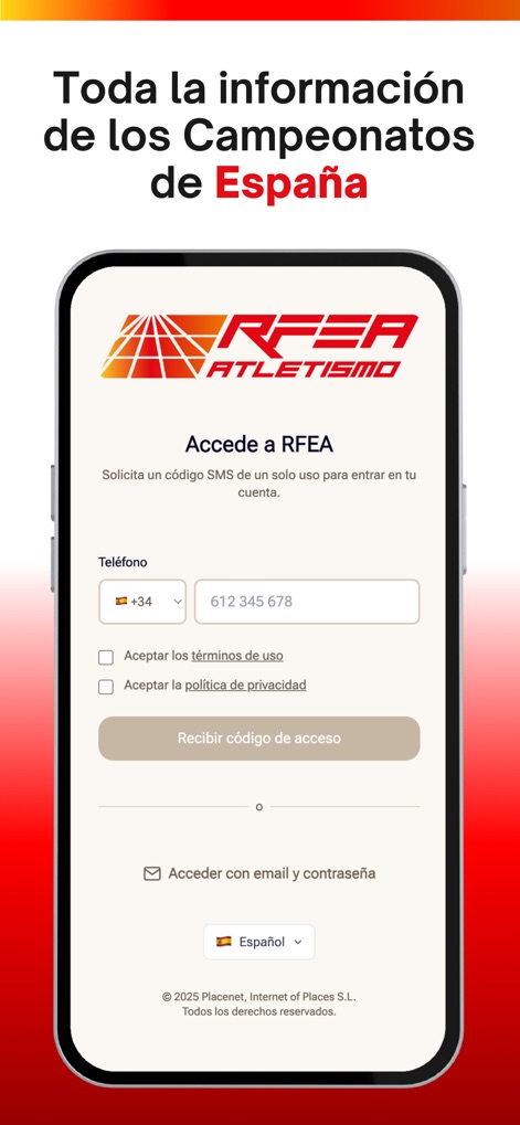 Campeonatos RFEA - Sports App | MWM
