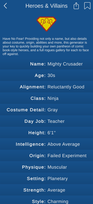 Characterize - Randomize Names Screenshot 3 of 5