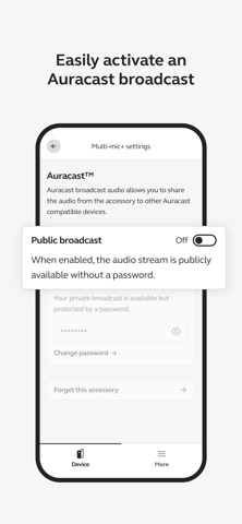 GN Auracast+ iPhone screenshot