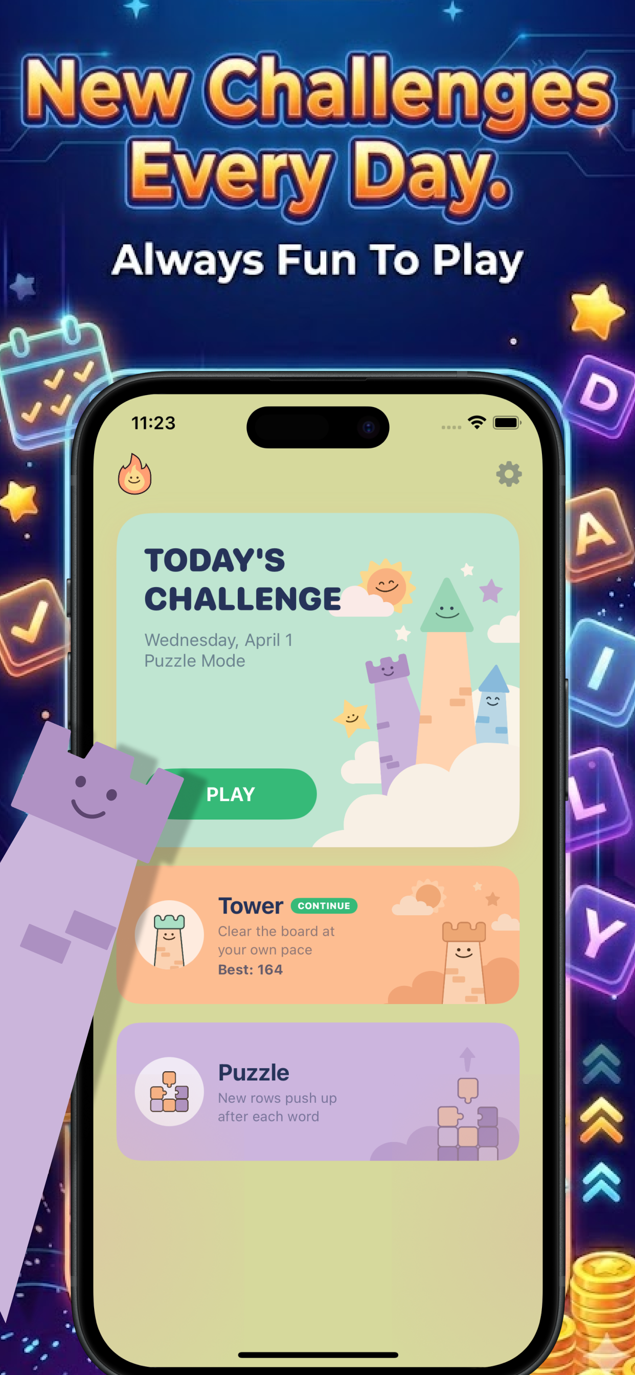 Word Stacks Game - SpellTower