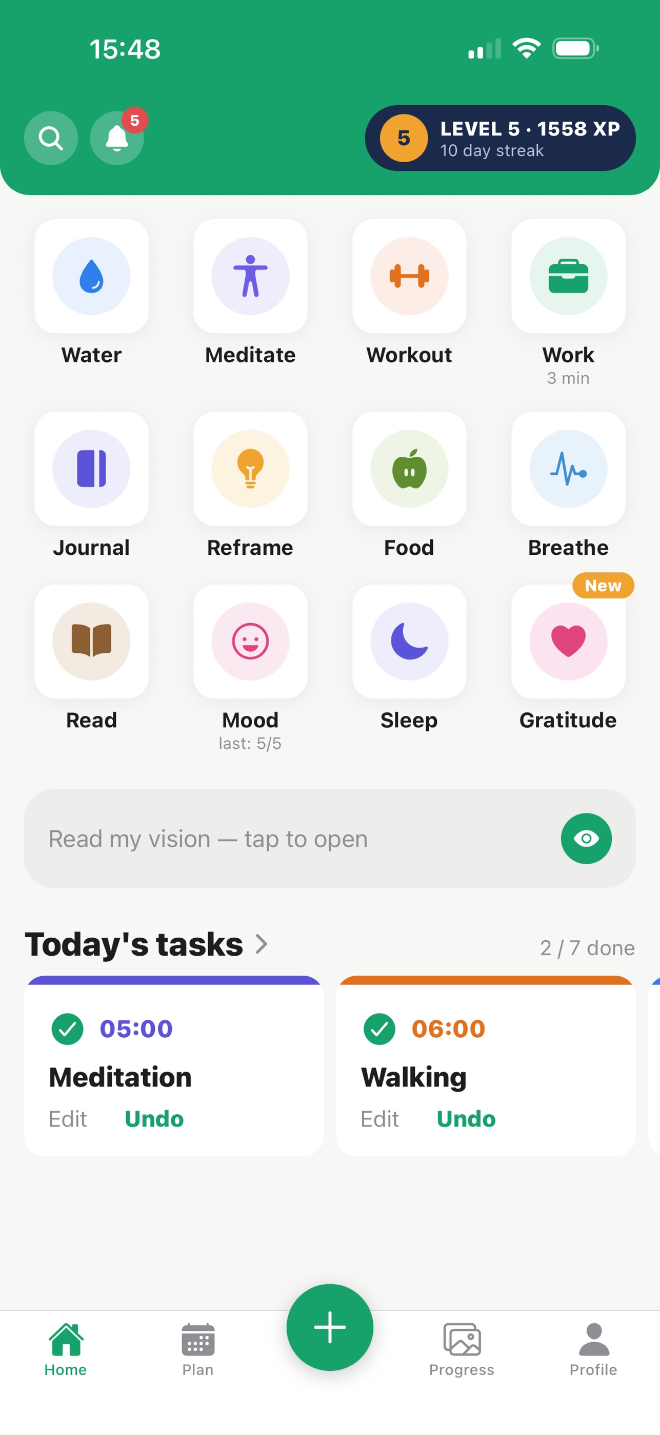 Screenshot 1 of Ayumu — Self-Care & Habits