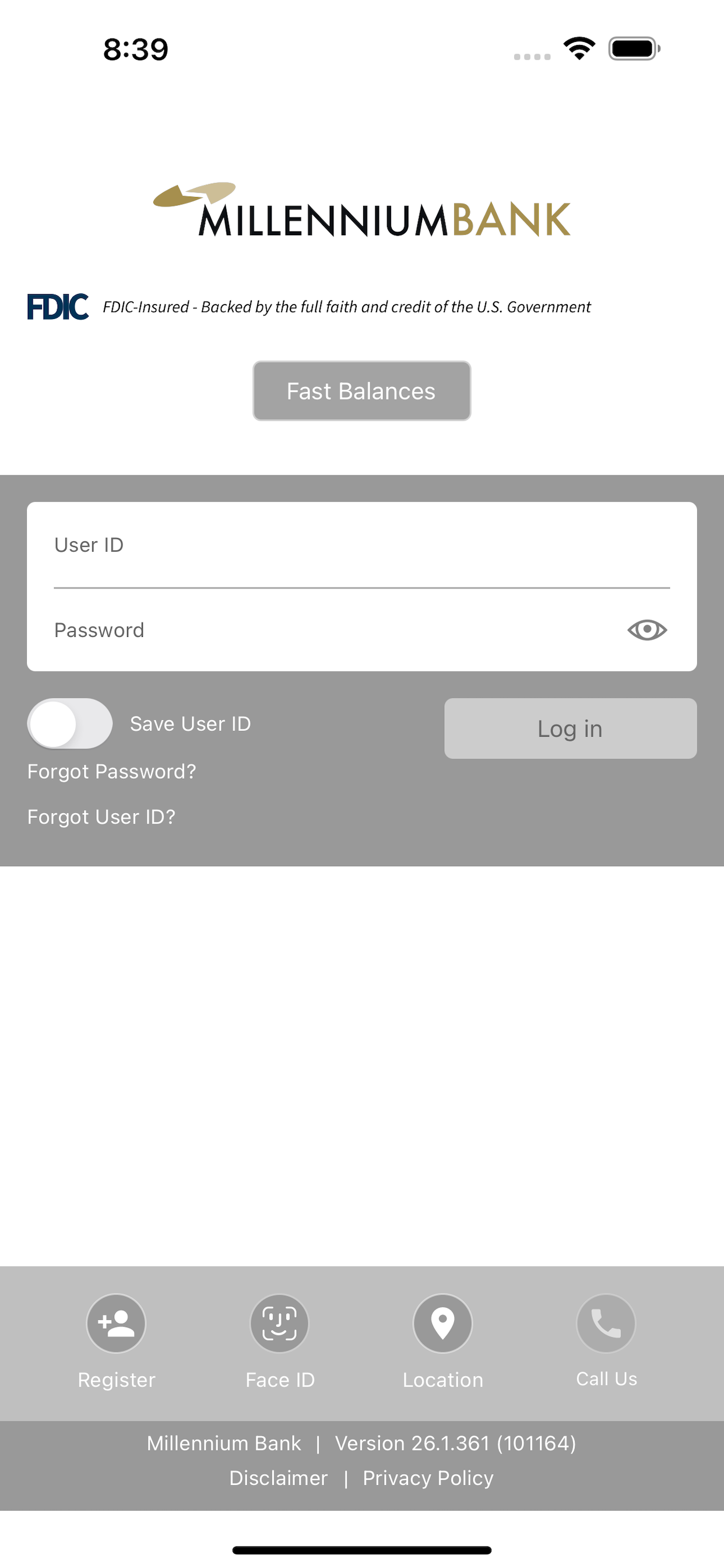 Millennium Bank screenshot 2