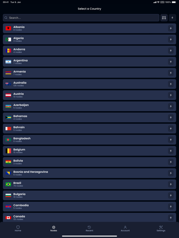 Sentinel Shield dVPN iPad screenshot 2 - Utilities app