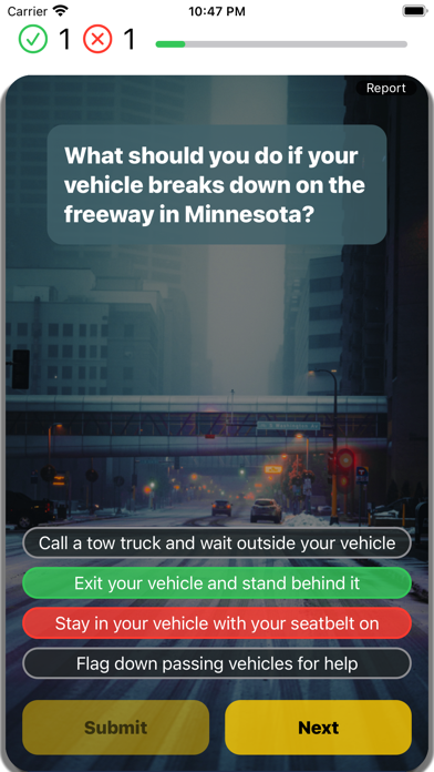 Minnesota DMV Practice 2025 Screenshot