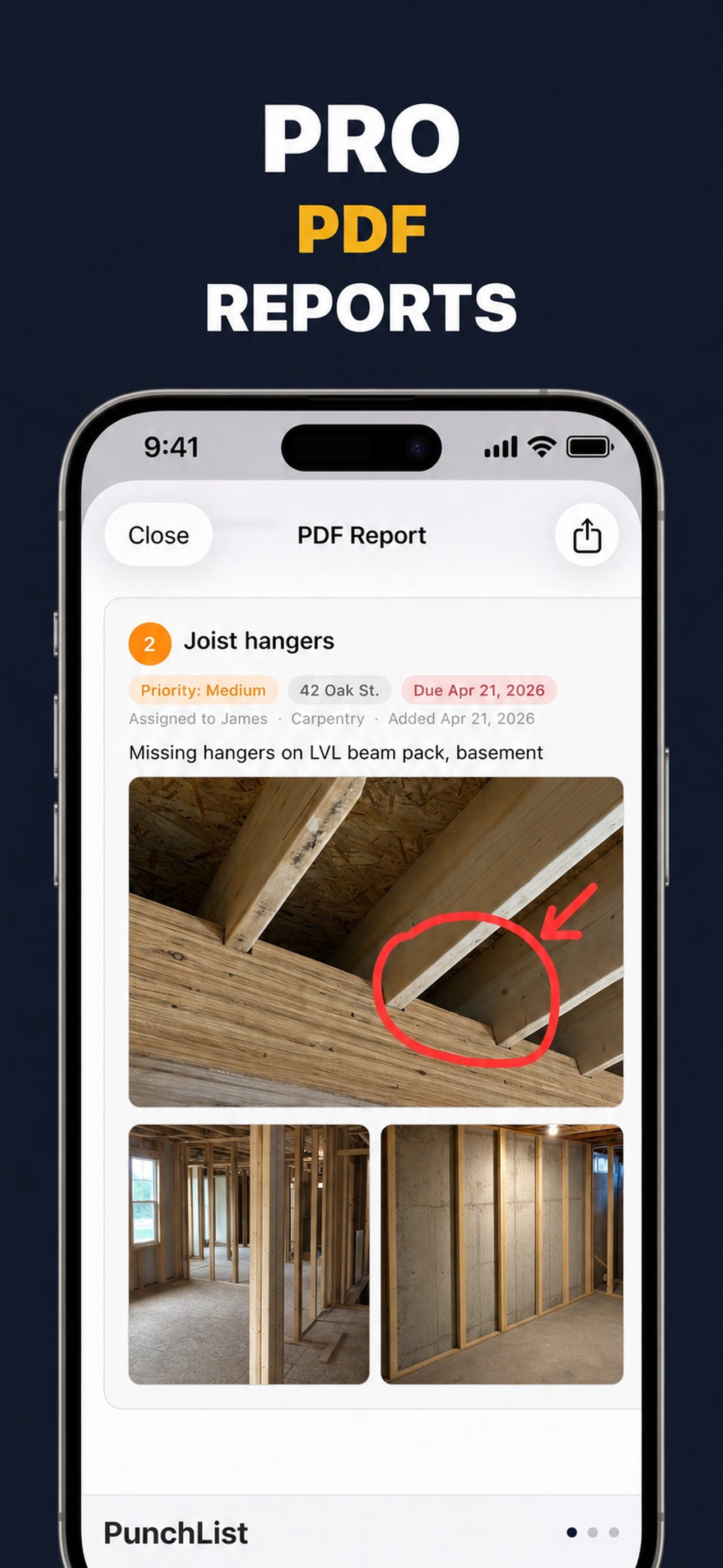 Punch List: Inspection Report screenshot 3