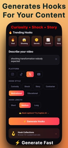 Hook AI: Viral Hook Generator Screenshot 2 of 5
