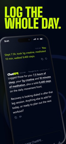 ChatRPE: AI Workout & Diet Log Screenshot 5 of 8