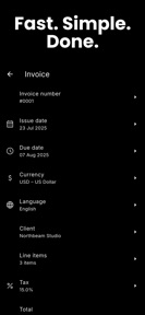 Invoice Maker & PDF Generator screenshot