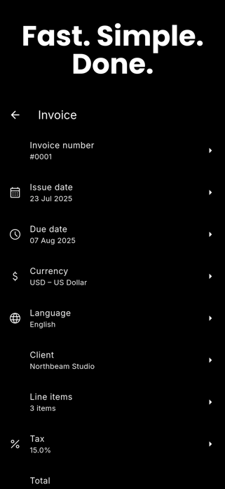Invoice Maker & PDF Generator Screenshot 3 of 5