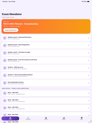 HSC Study Physics iPad screenshot