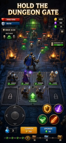 Dungeon Guild: Merge Defense iPhone screenshot