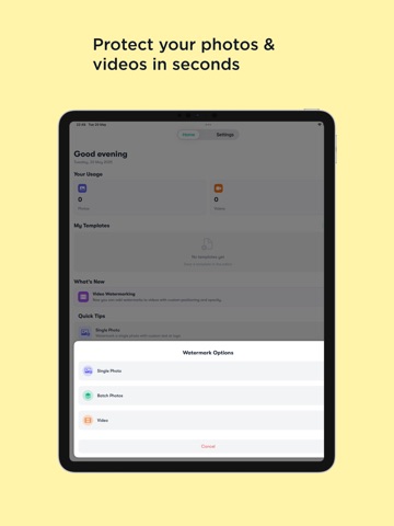 Watermark Maker: Photo / Video iPad screenshot