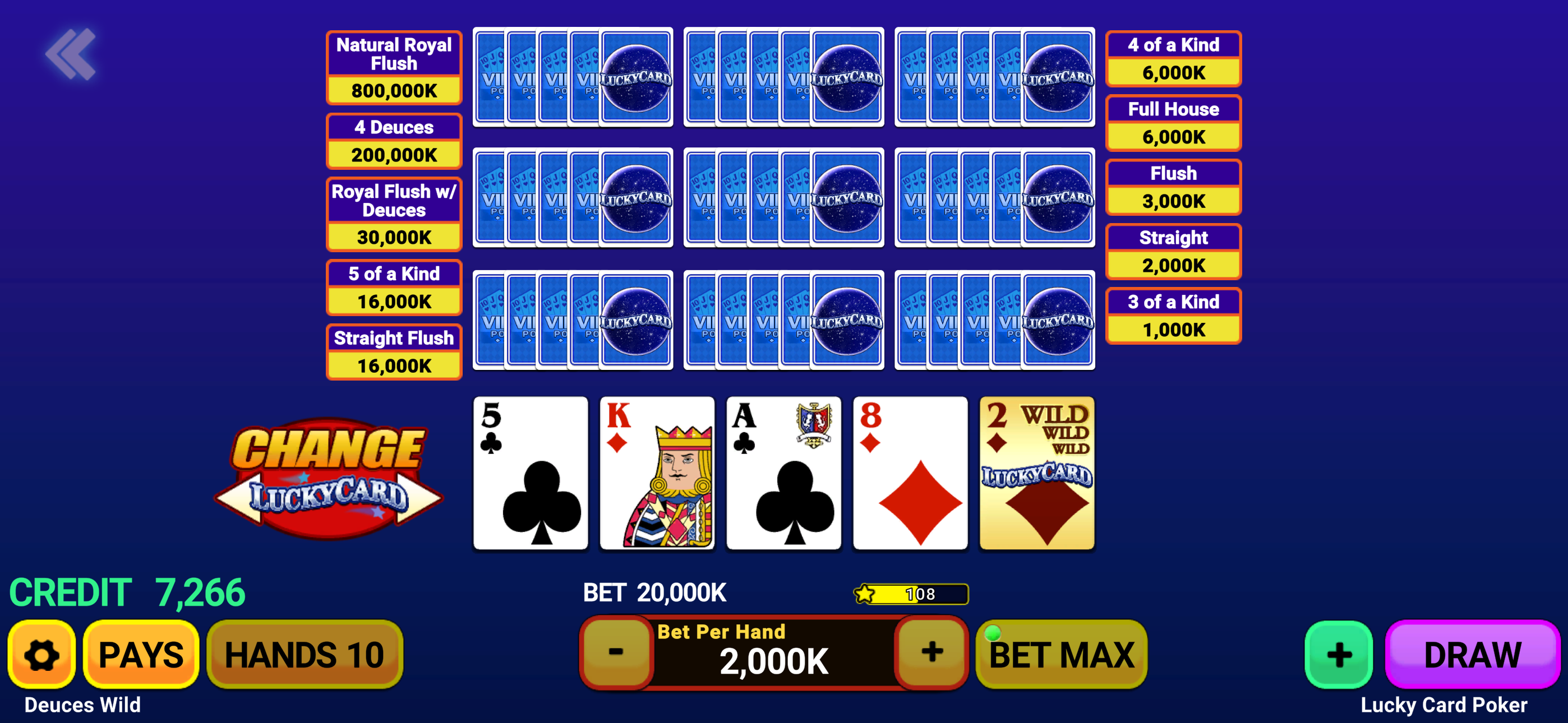 Video Poker: Multi Play Deluxe