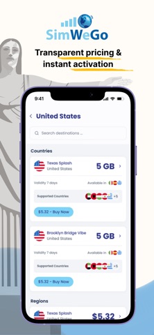 SimWeGo – Global Travel eSIM screenshot