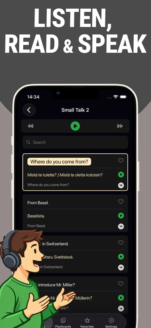 Screenshot #3 pour Learn Finnish - Lentil