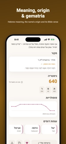 Shemot: Hebrew Baby Names iPhone screenshot