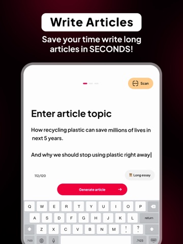 Homework AI - Math Helper iPad screenshot