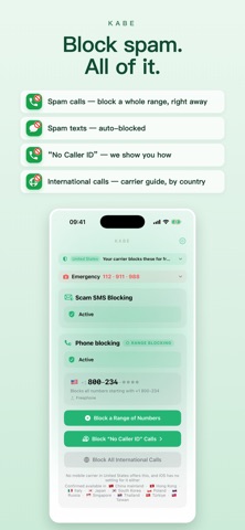 Kabe:Block Spam Call/SMS Screenshot 1 of 5