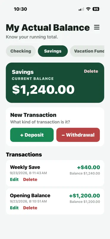 My Actual Balance screenshot 3 of 5