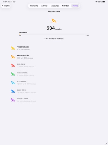 Switup - Workout & Gym Logger iPad screenshot