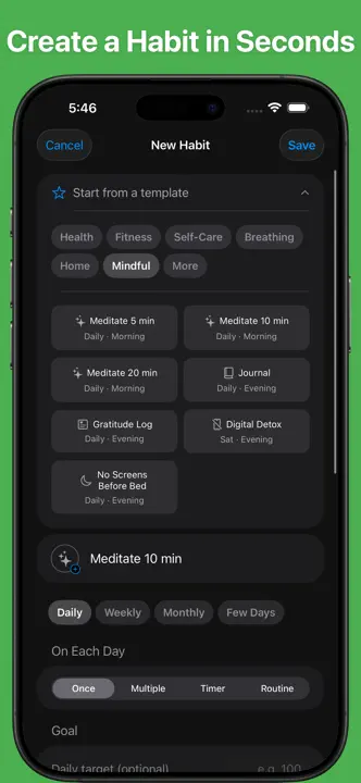 Habit Hub: Screenshot 6 von 10