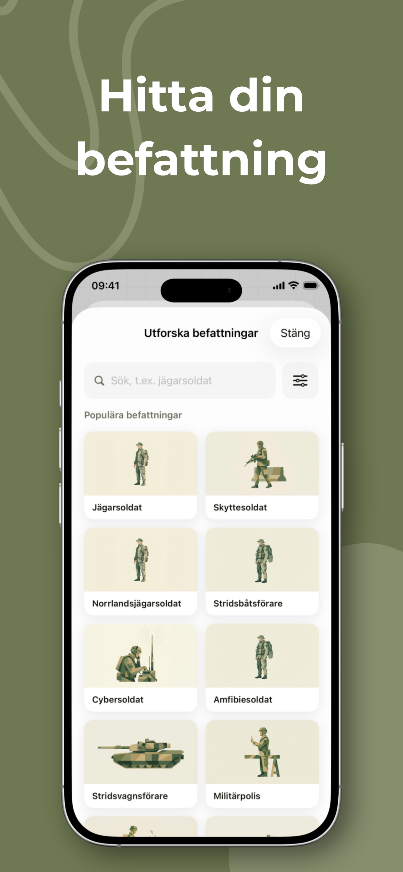 Mönstringsappen screenshot 7