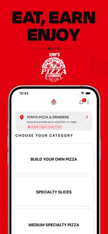 TONYS PIZZA & GRINDERS Screenshot 1 of 4