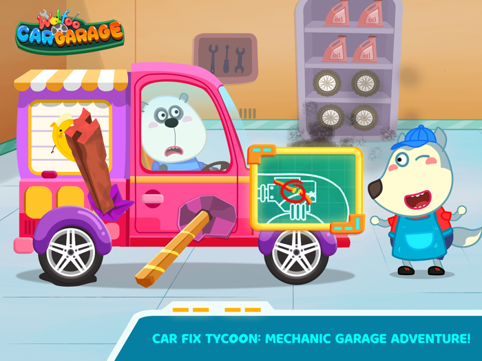 Wolfoo Car Garage Fix  Repair