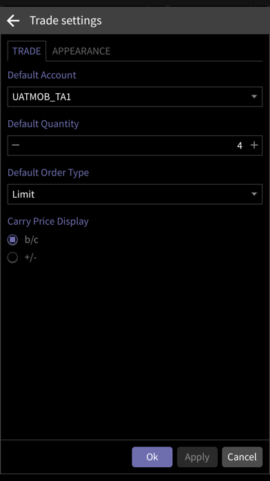 XTP Execution Screenshot