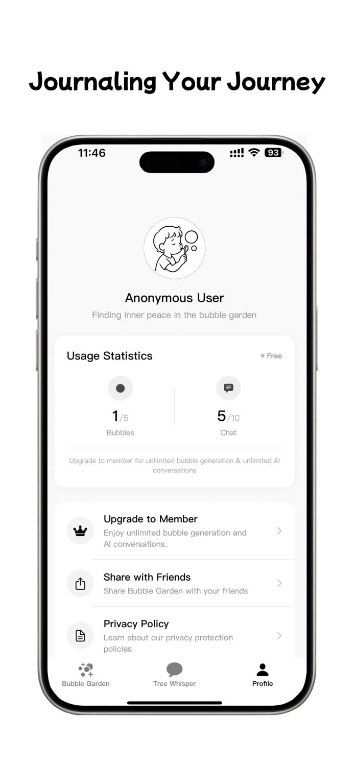 AnxietyBubble Journal - Calm