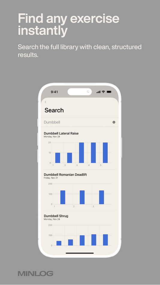 #9. Minlog: Workout Tracker (iOS) By: Null&Void, LLC.