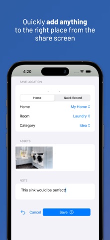 Just In Case: organized, clean screenshot