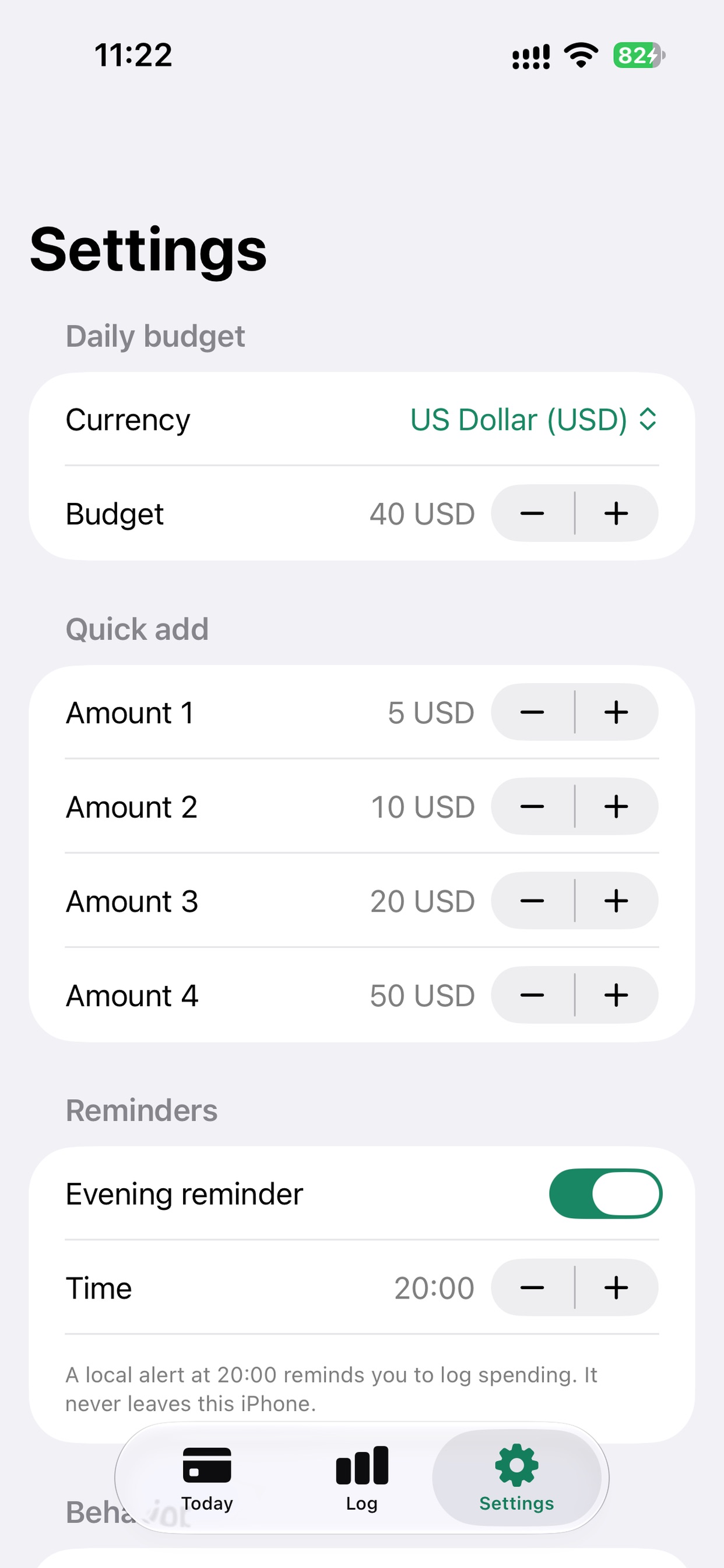 Screenshot 1 of SpendExplicitBudget