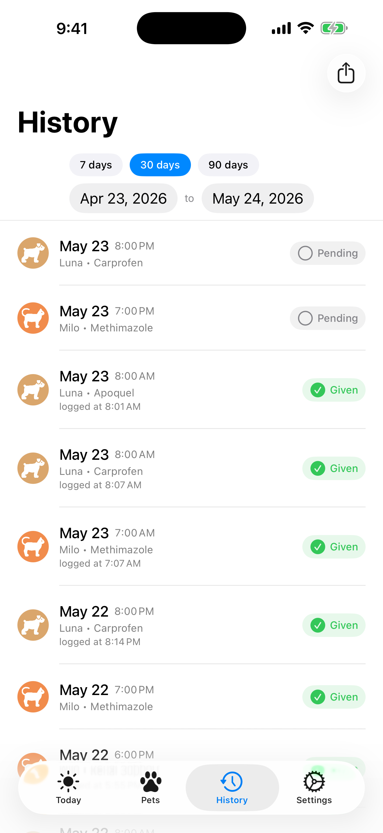 Pet Med Reminder Tracker