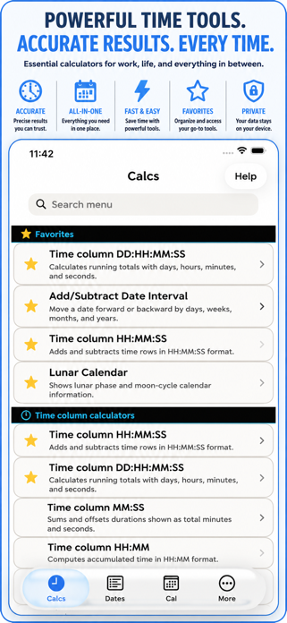 Time & Date Calculator ++ Screenshot 2 of 8