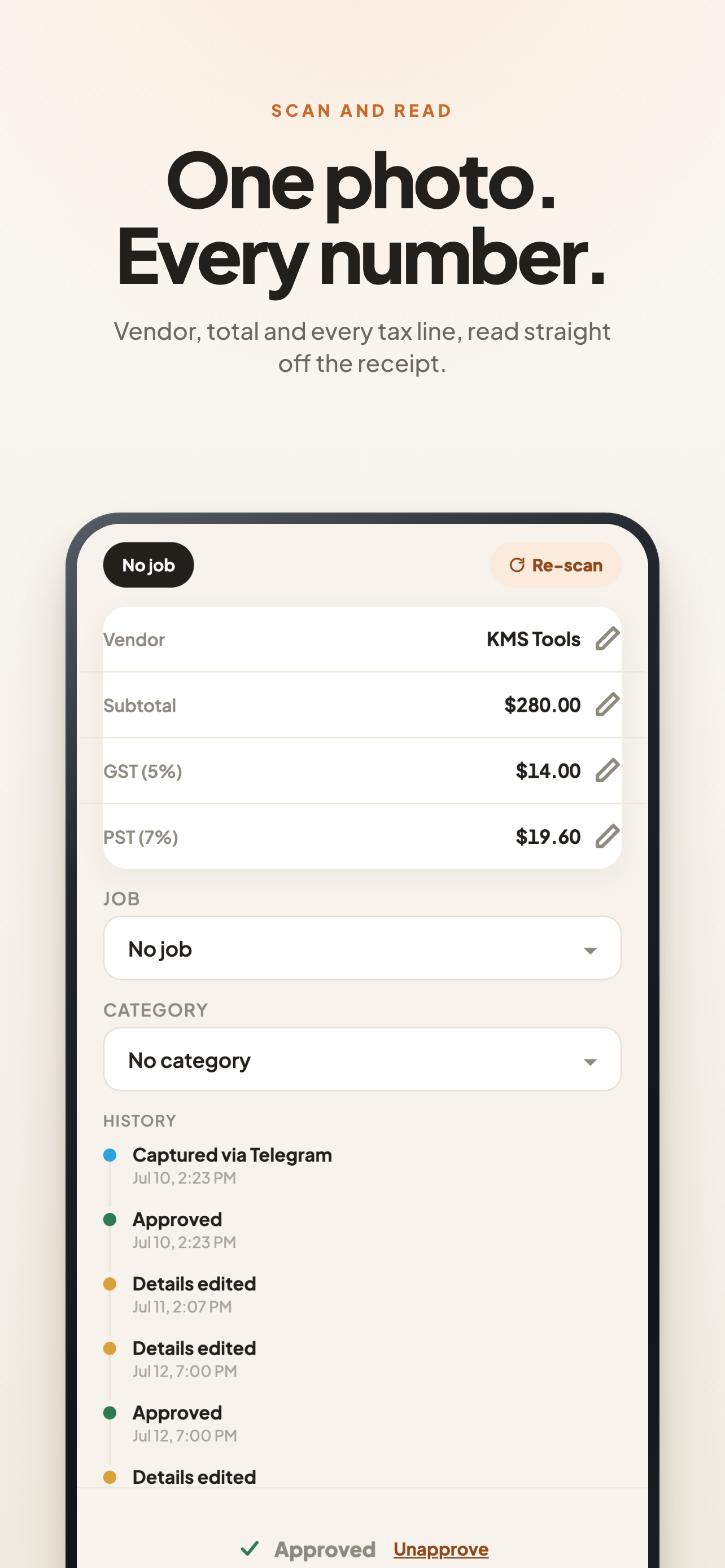 JobReceipts: Scan & Track screenshot 2
