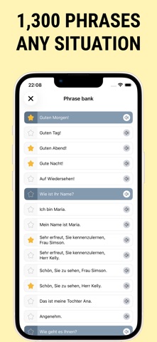 Learn basic German phrases iPhone screenshot
