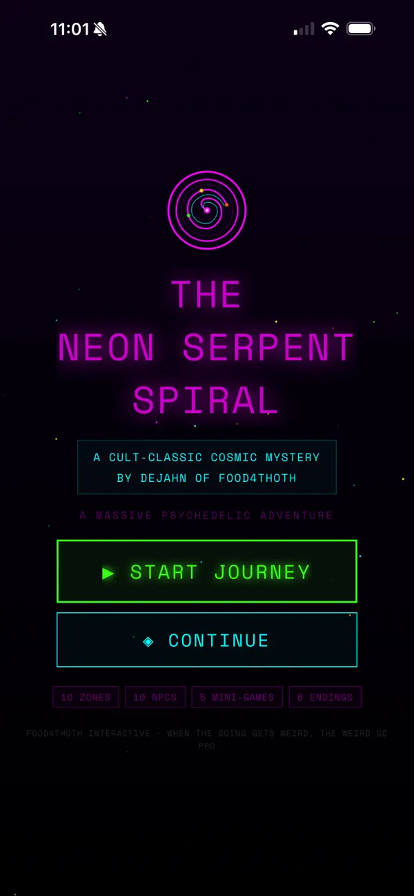 Screenshot #1 pour Neon Serpent Spiral