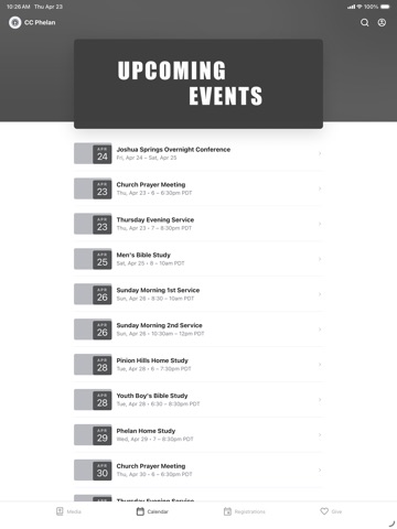 Calvary Phelan iPad screenshot