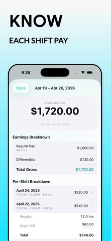 NurseShift : Paycheck Tracker Screenshot 4 of 7