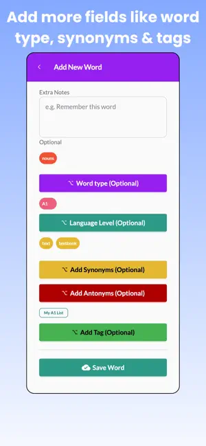 Your Vocabulary Notebook screenshot 3