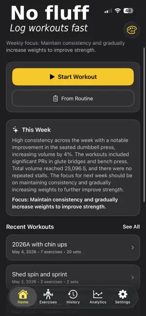 Lift Banana: Workout Tracker screenshot 1