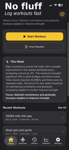 Lift Banana: Workout Tracker iPhone screenshot