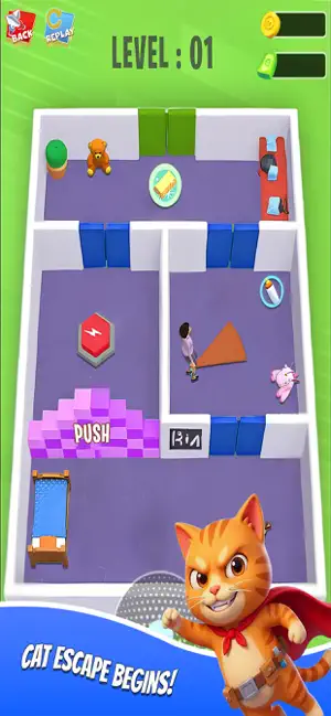 Cat Escape: Prankster Game screenshot 1