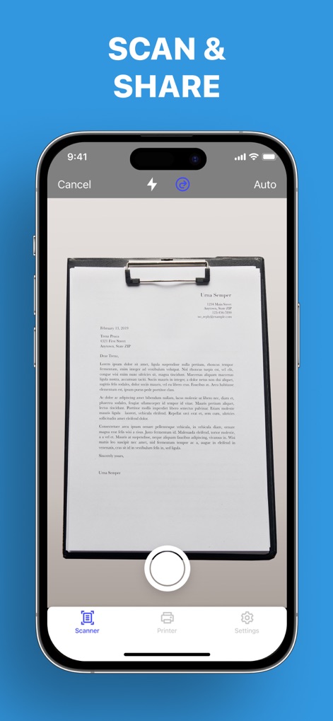 Printer App: Smart Print - La aplicación ofrece un escáner integrado que facilita la digitalización de documentos, brindando a los usuarios la flexibilidad de compartir o imprimir los archivos escaneados al instante.