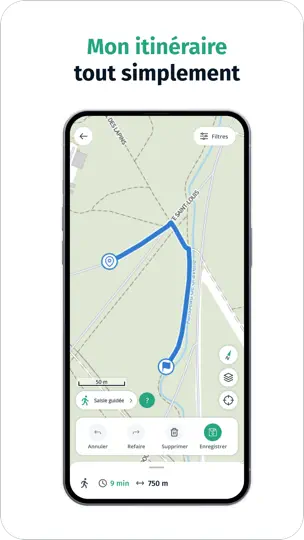 Capture d'écran de Cartes IGN sur iPhone 7