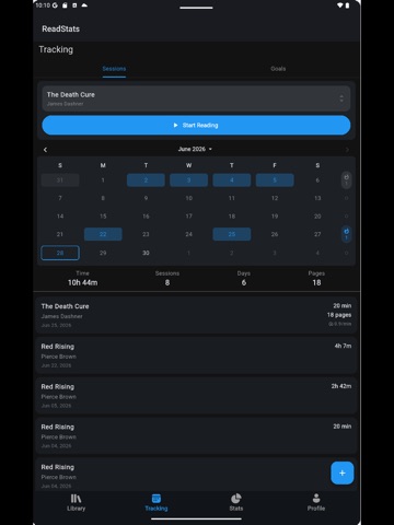 ReadStats iPad screenshot
