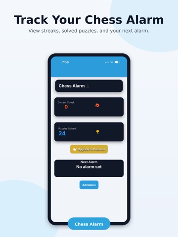 Chess Alarm: Puzzle Clock iPad screenshot